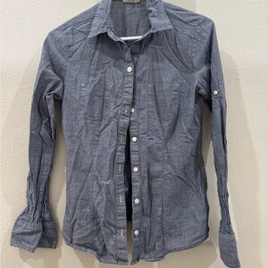 Women’s Converse One Star chambray light weight denim Button-Down Shirt size S